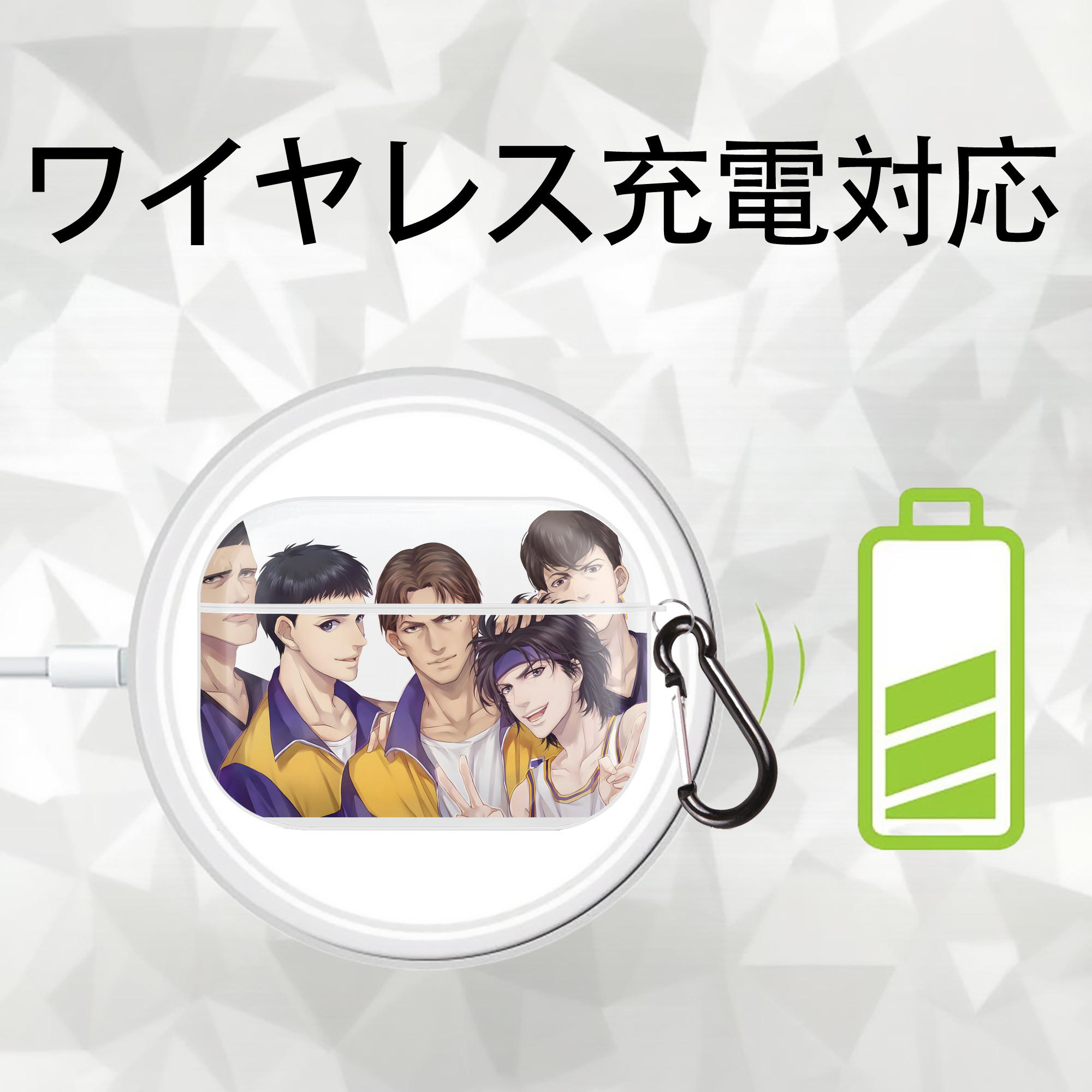 SLAM DUNK／スラムダンク 【AirPods Pro用】ハードシェル保護ケース 耐衝撃・防指紋・カラビナ付き商品仕様