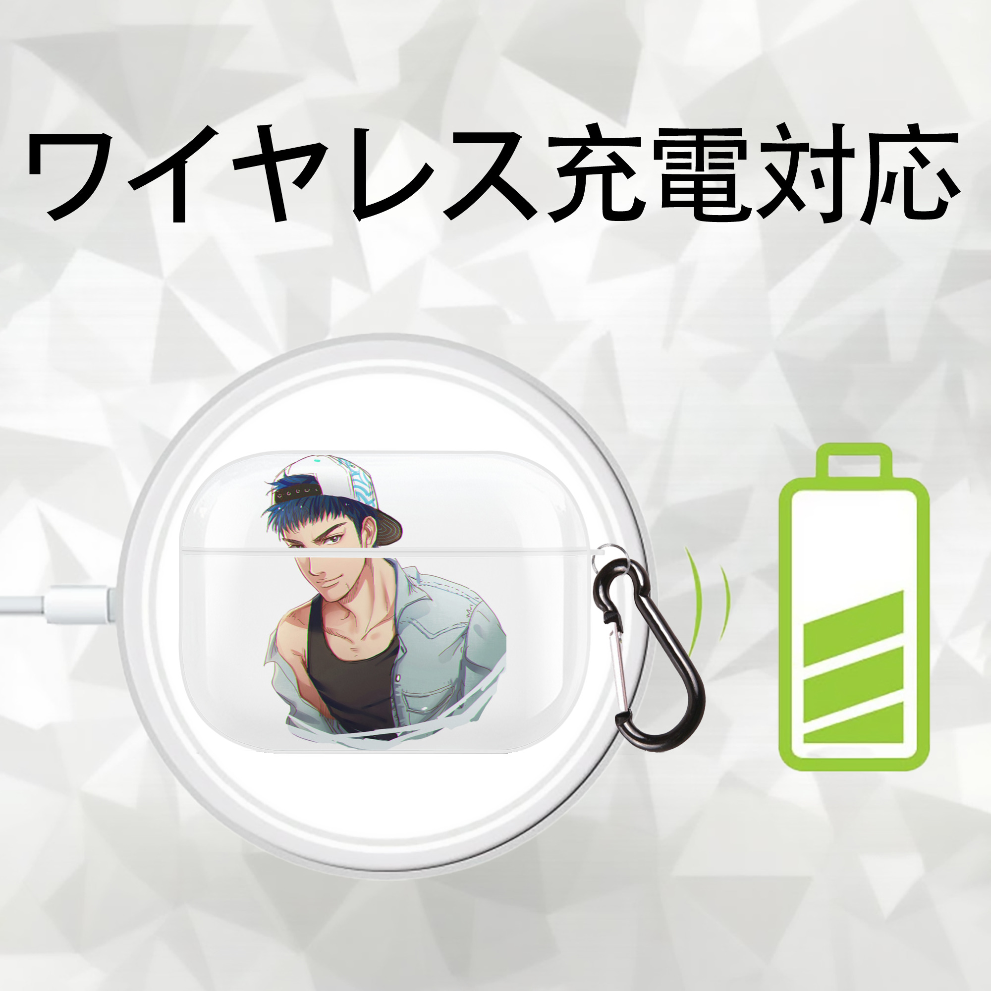 SLAM DUNK／スラムダンク 【AirPods Pro用】ハードシェル保護ケース 耐衝撃・防指紋・カラビナ付き商品仕様
