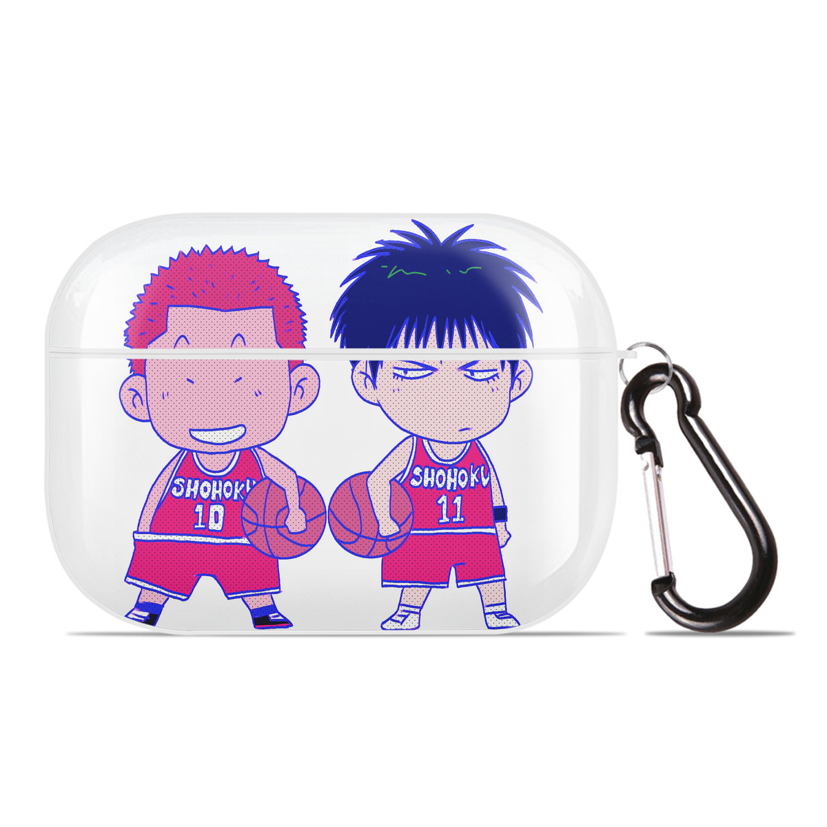 （画像用） SLAM DUNK／スラムダンク 【AirPods Pro用】ハードシェル保護ケース 耐衝撃・防指紋・カラビナ付き商品仕様
