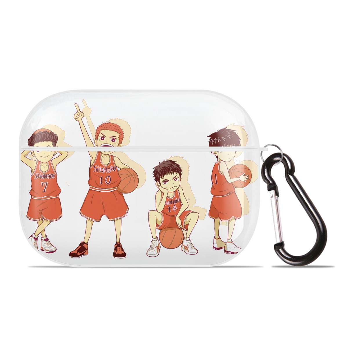 （画像用） SLAM DUNK／スラムダンク 【AirPods Pro用】ハードシェル保護ケース 耐衝撃・防指紋・カラビナ付き商品仕様