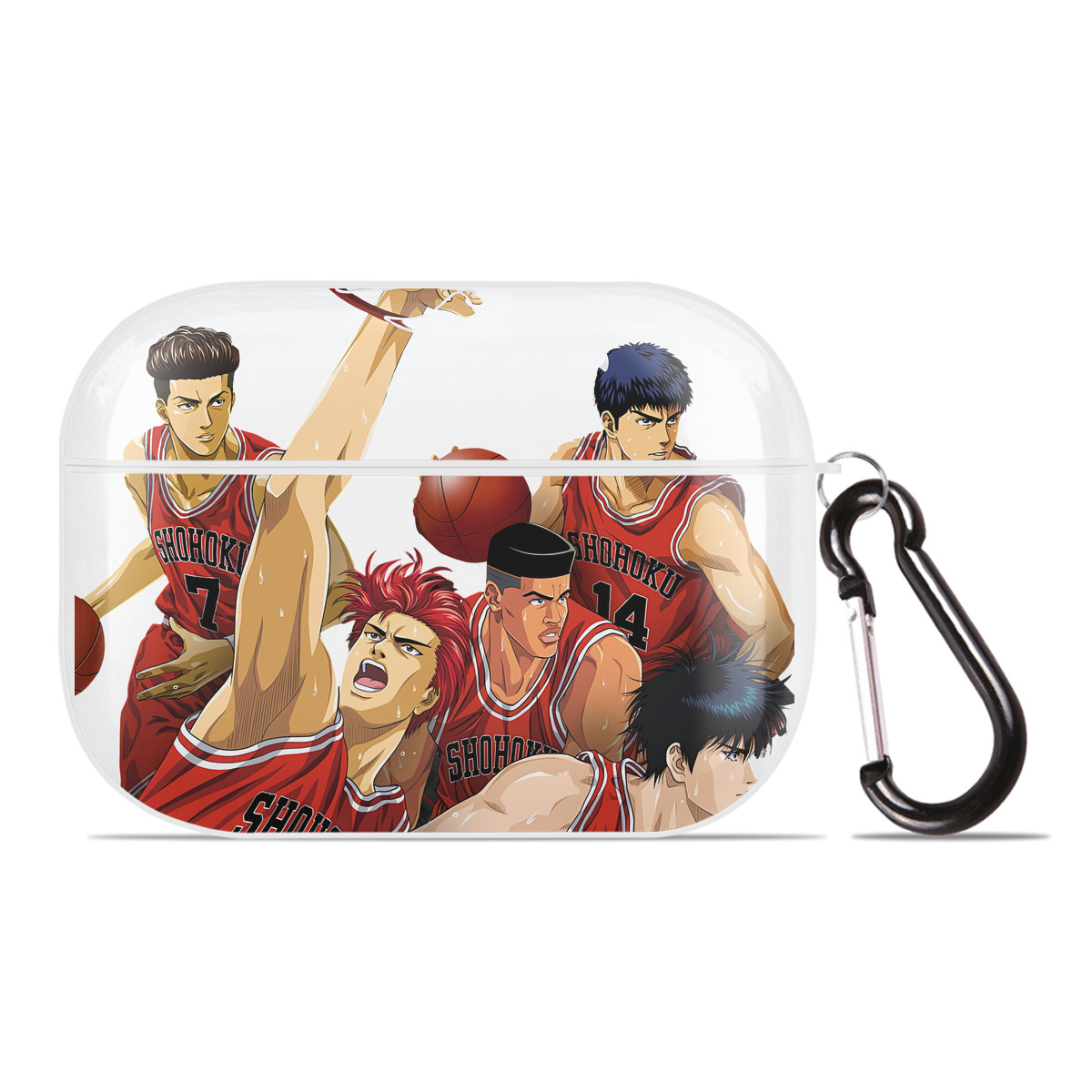 （画像用） SLAM DUNK／スラムダンク 【AirPods Pro用】ハードシェル保護ケース 耐衝撃・防指紋・カラビナ付き商品仕様