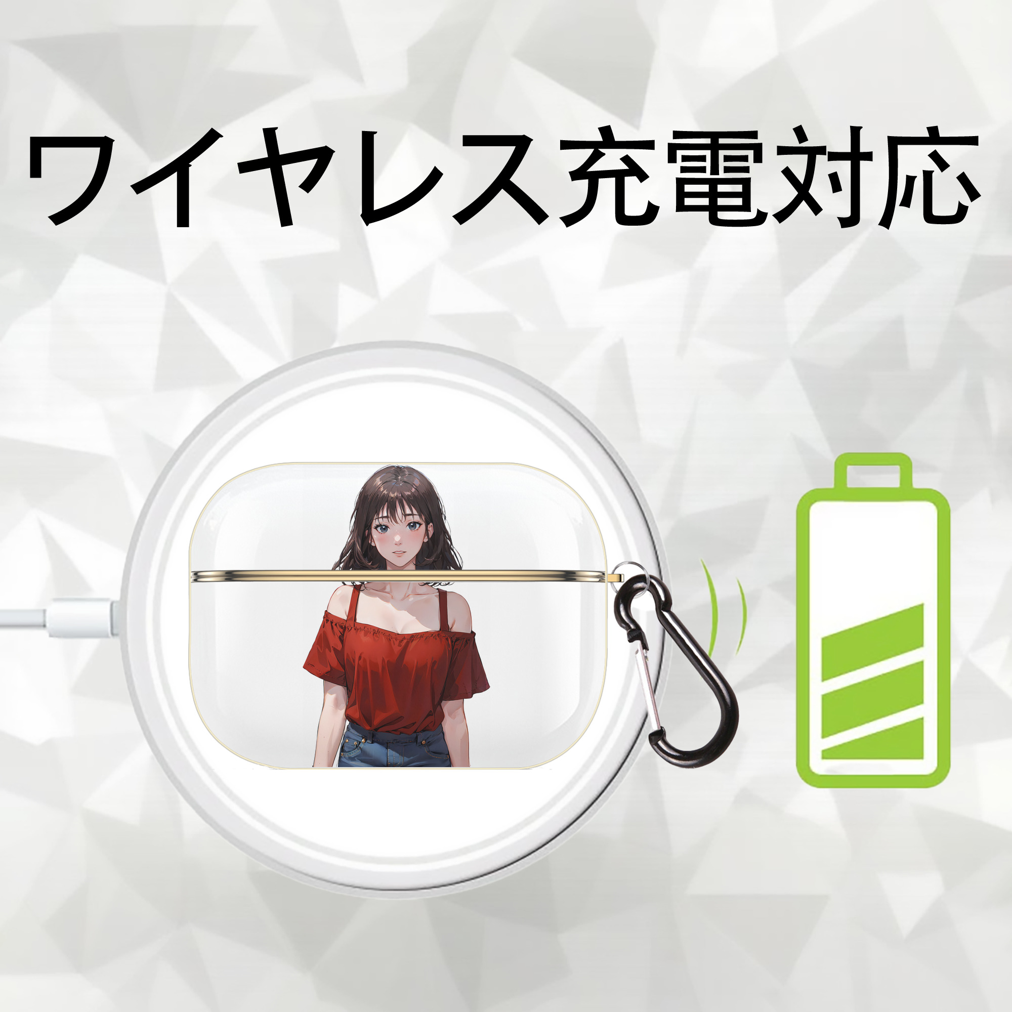 SLAM DUNK／スラムダンク 【AirPods Pro用】ハードシェル保護ケース｜耐衝撃・防指紋・カラビナ付き商品仕様