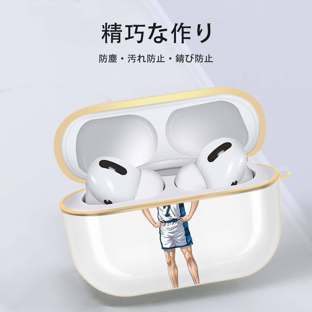 SLAM DUNK／スラムダンク 【AirPods Pro用】ハードシェル保護ケース｜耐衝撃・防指紋・カラビナ付き商品仕様