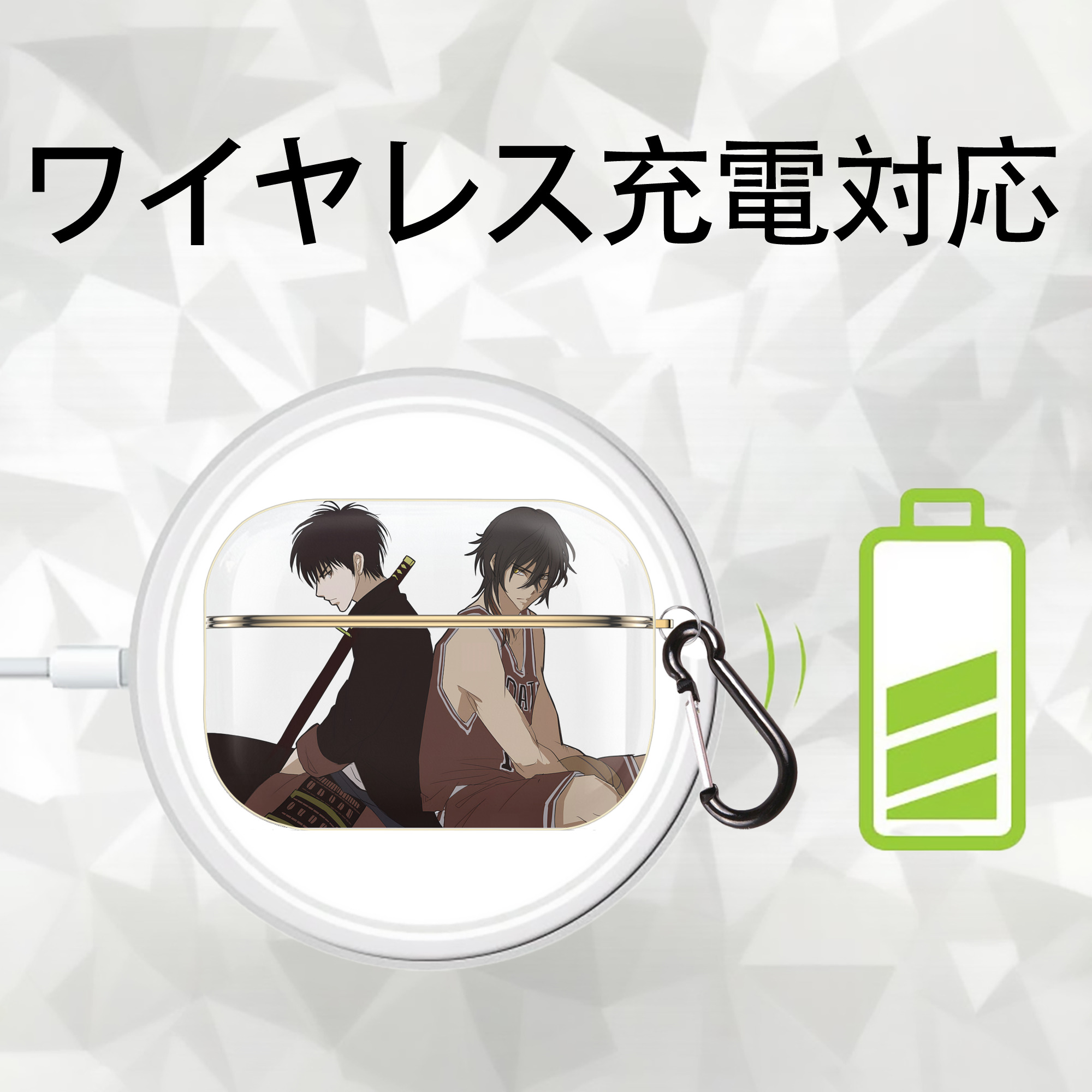 SLAM DUNK／スラムダンク 【AirPods Pro用】ハードシェル保護ケース｜耐衝撃・防指紋・カラビナ付き商品仕様