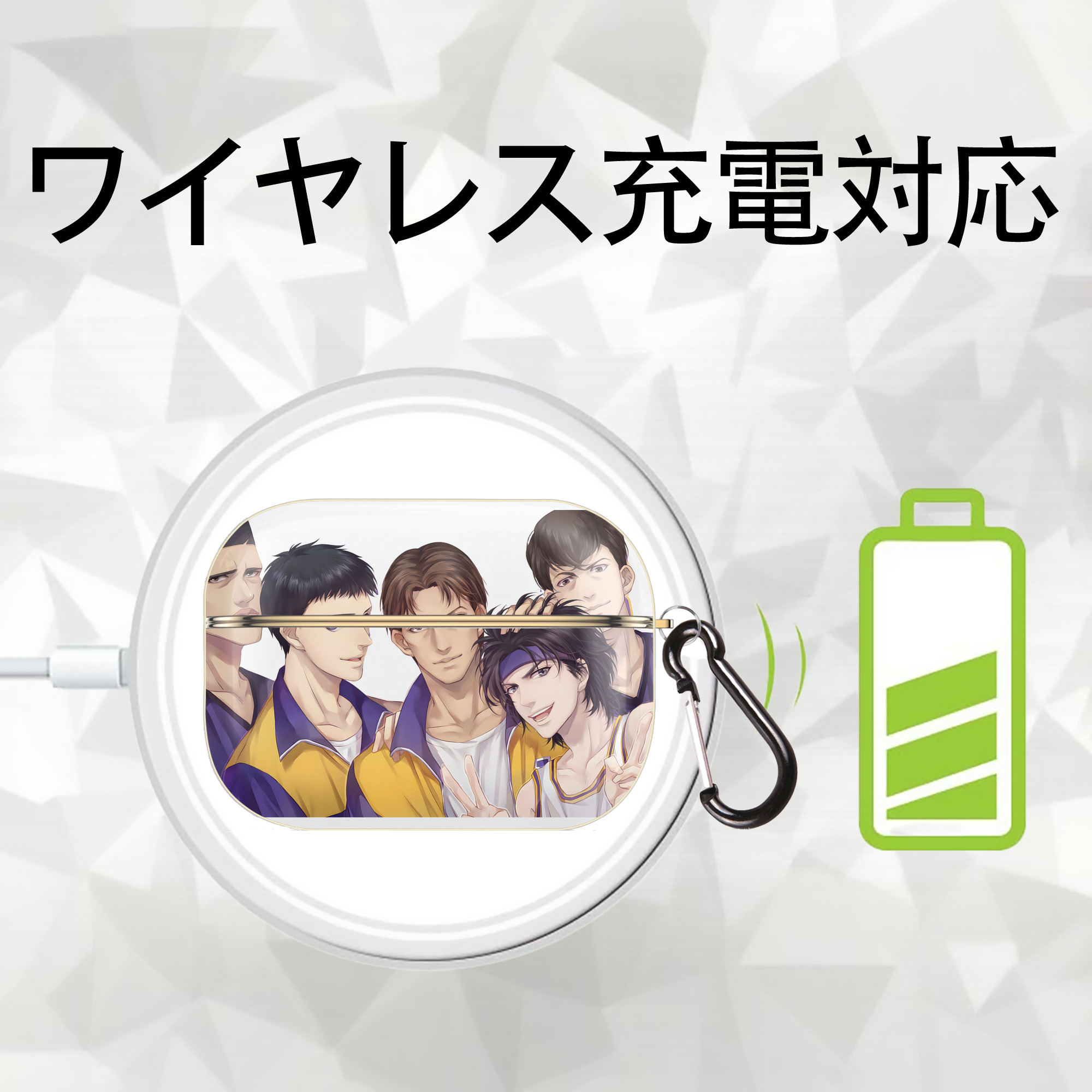 SLAM DUNK／スラムダンク 【AirPods Pro用】ハードシェル保護ケース｜耐衝撃・防指紋・カラビナ付き商品仕様