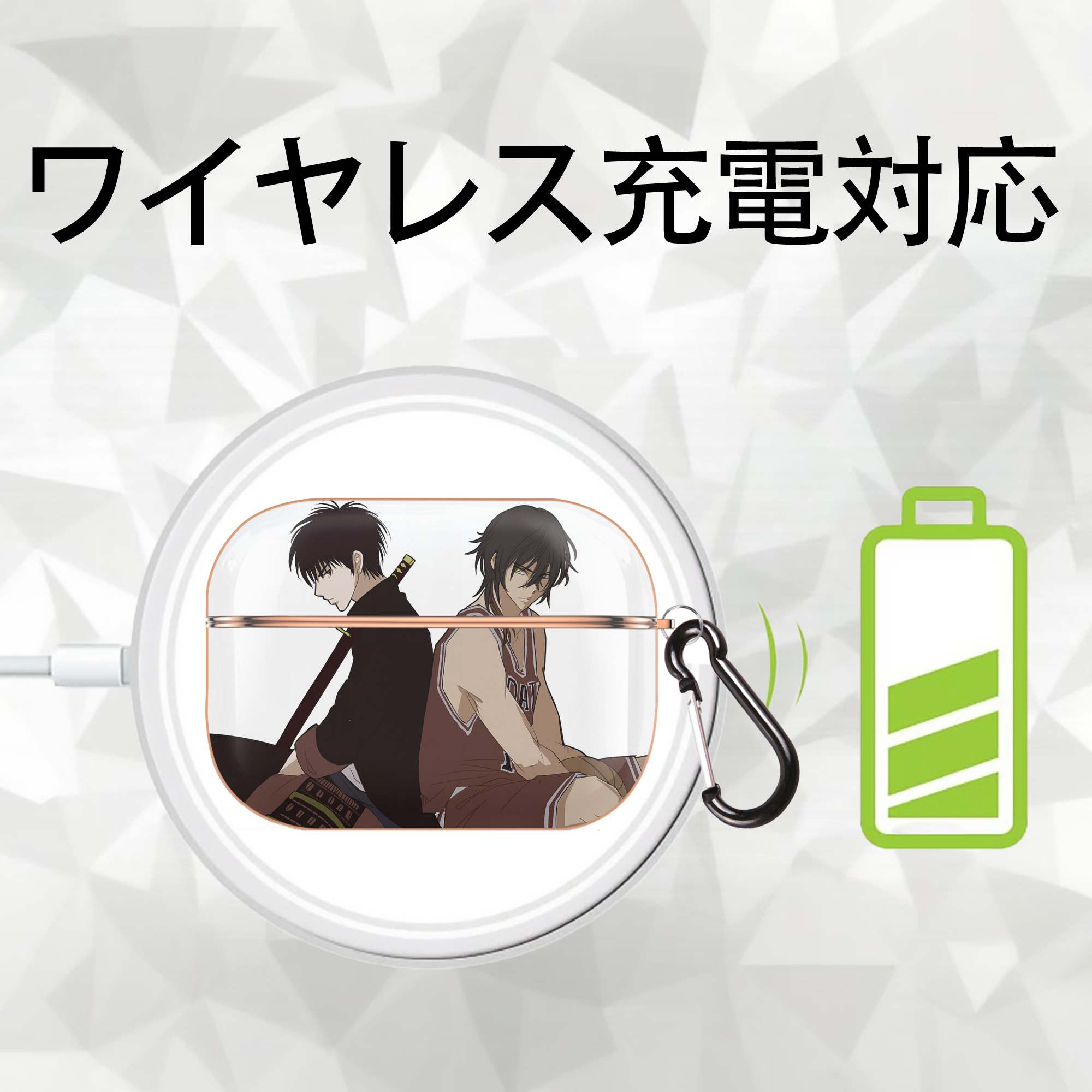 SLAM DUNK／スラムダンク 【AirPods Pro用】ハードシェル保護ケース｜耐衝撃・防指紋・カラビナ付き商品仕様