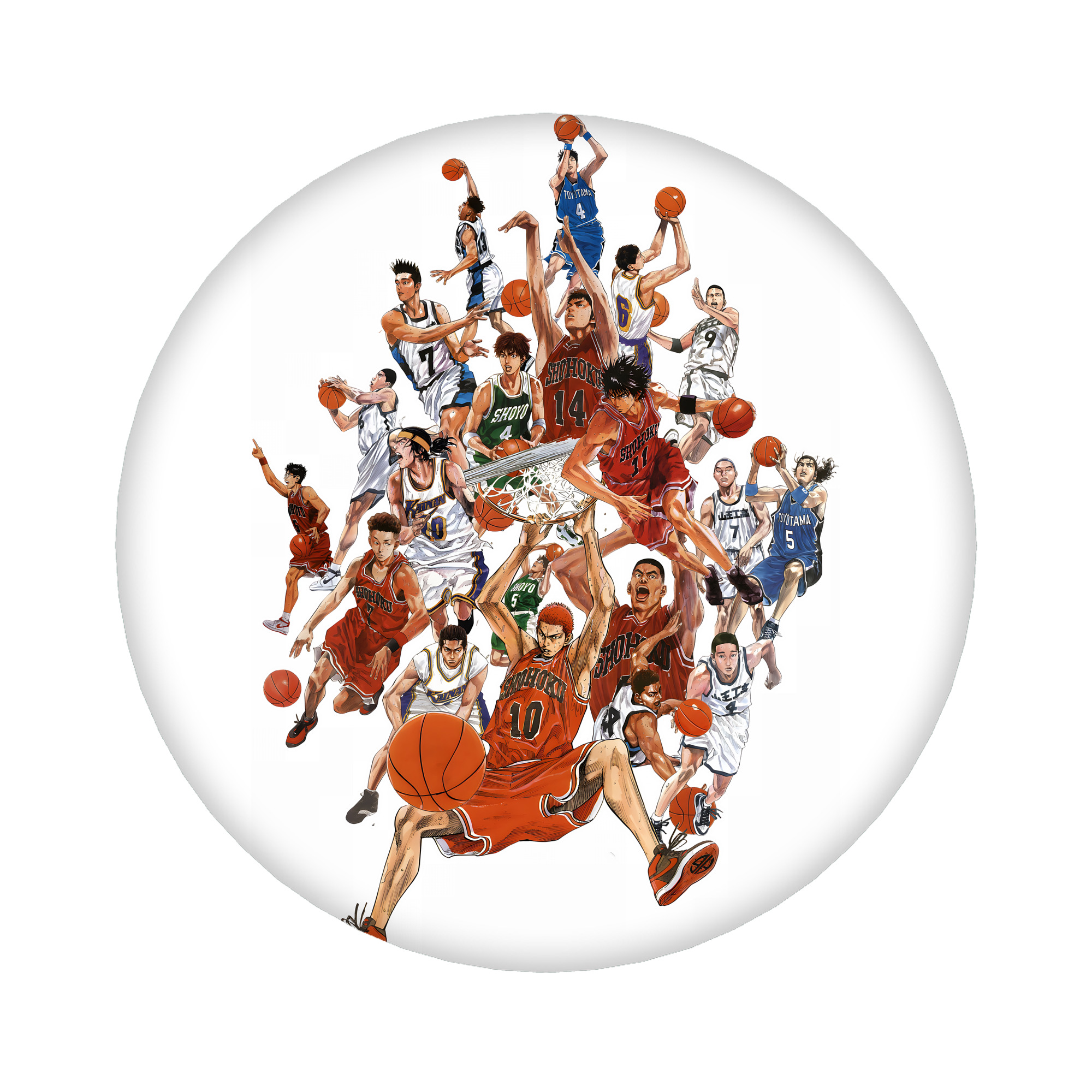 （画像用） SLAM DUNK／スラムダンク 6cm 缶バッジ 複数セット